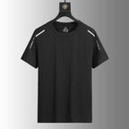 Mens Summer Thin Ice-silk Short-sleeve Shirt