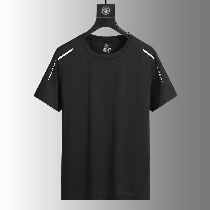 Mens Summer Thin Ice-silk Short-sleeve Shirt