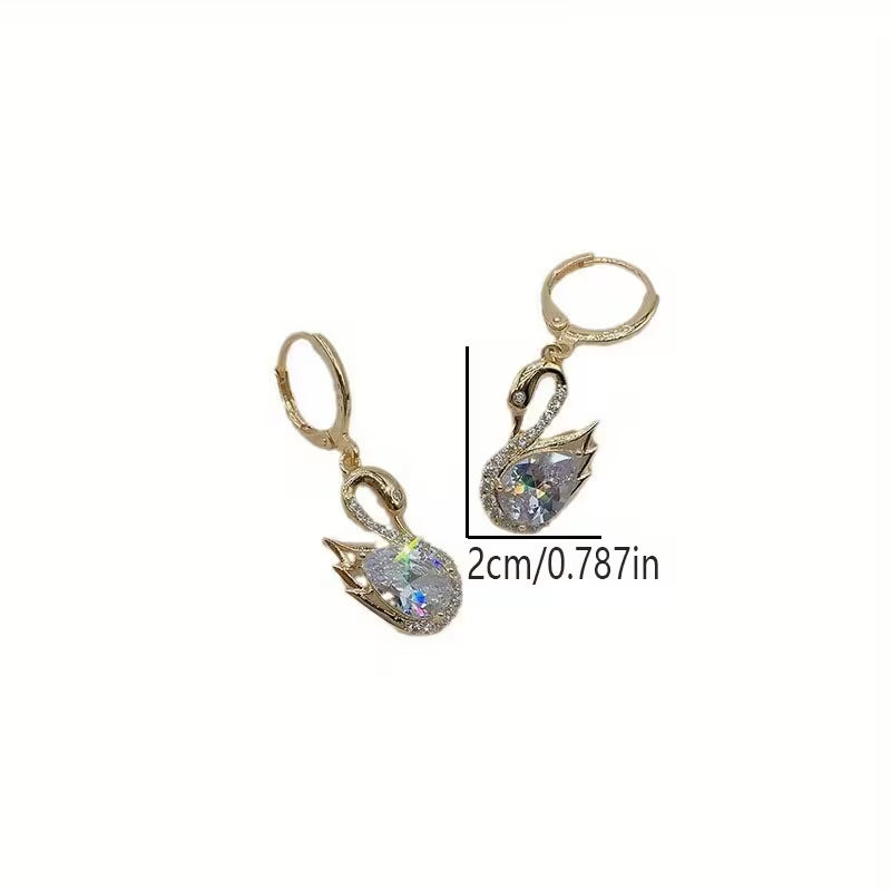 Boucles d'oreilles oiseau couronné de perles pour femmes - Bohème vintage