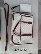 Modische Lunchtasche für Damen, wärmeisolierte Brotdose, auslaufsichere Umhängetasche für Laptop-Aufbewahrung, gesteppte Handtasche mit großer Kapazität und Geldbörse