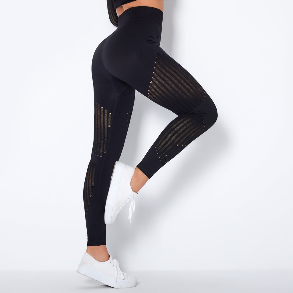 Legging de yoga moulant élastique push-up sans couture