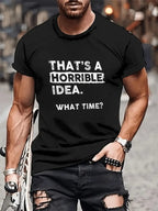 Freizeit-Trainingskleidung für Herren, Cartoon-Anime-Rundhals-T-Shirt
