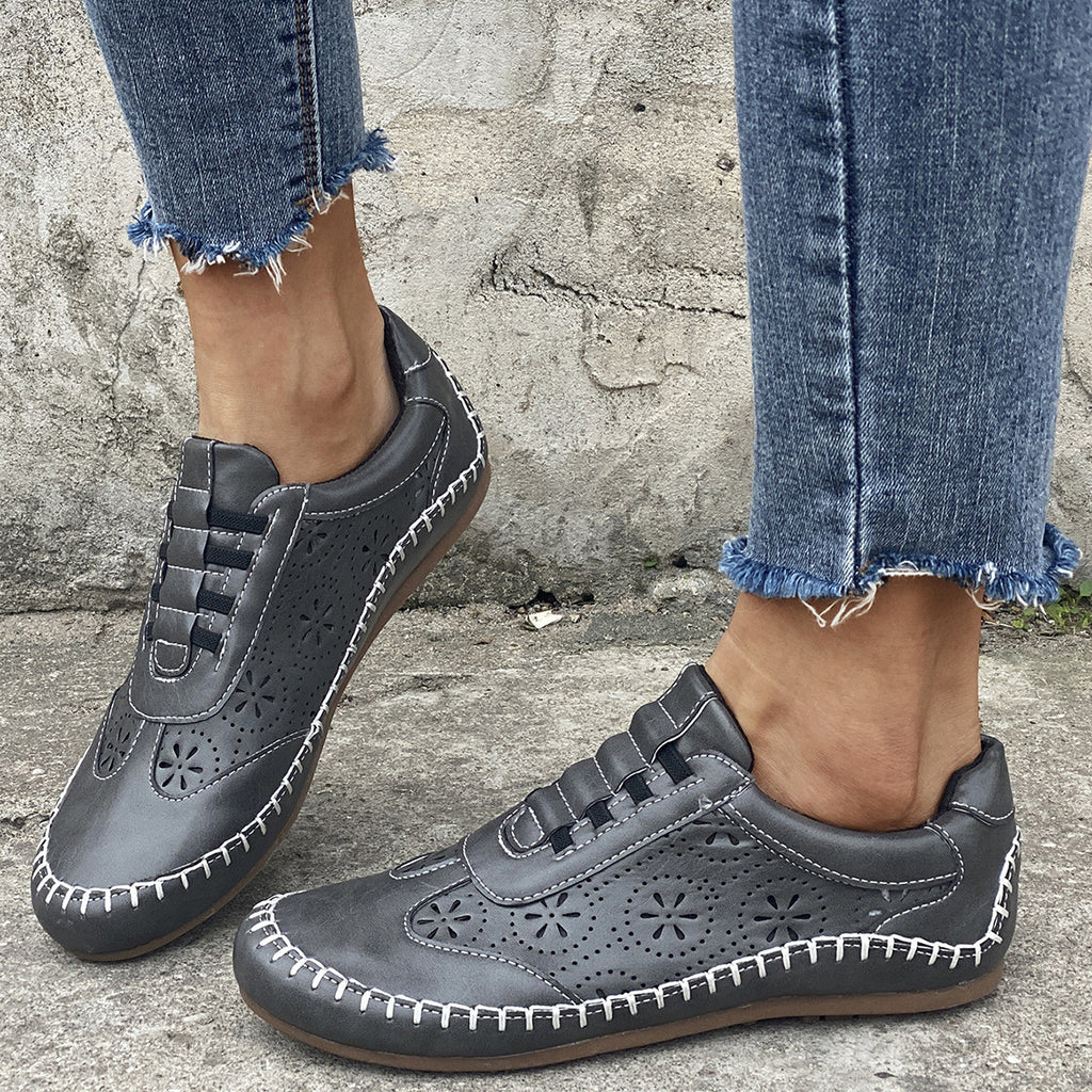 Bout Rond Creux Semelle Souple Chaussures Plates Décontractées pour Femmes