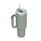 40 oz Becher mit Griff und Strohhalm, isoliert, auslaufsicher, Vakuum-Kaffeetasse aus Edelstahl mit Deckel, konischer Becher, Geschenke für Valentinsliebhaber, geeignet für Auto, Fitnessstudio, Büro, Reisen