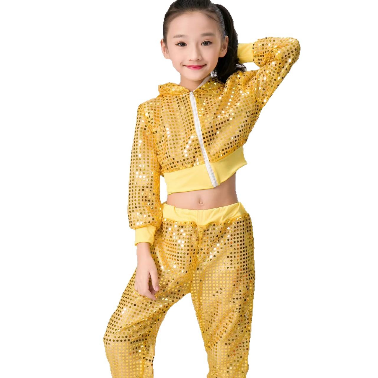 Childrens Sequined Hip-hop Street Dance Performance Cheerleading Team Sportswear