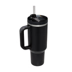 40 oz Becher mit Griff und Strohhalm, isoliert, auslaufsicher, Vakuum-Kaffeetasse aus Edelstahl mit Deckel, konischer Becher, Geschenke für Valentinsliebhaber, geeignet für Auto, Fitnessstudio, Büro, Reisen