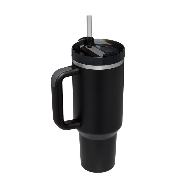 40 oz Becher mit Griff und Strohhalm, isoliert, auslaufsicher, Vakuum-Kaffeetasse aus Edelstahl mit Deckel, konischer Becher, Geschenke für Valentinsliebhaber, geeignet für Auto, Fitnessstudio, Büro, Reisen
