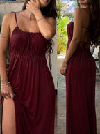 Drawstring Loose Strap Dress