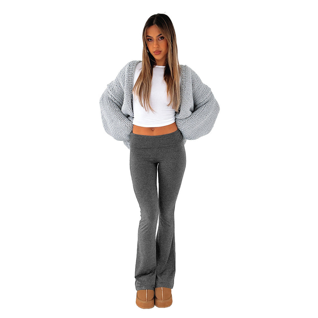 Mode féminine pantalon évasé taille basse