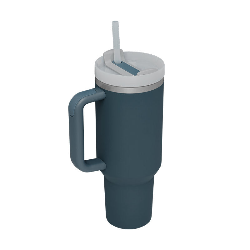 40 oz Becher mit Griff und Strohhalm, isoliert, auslaufsicher, Vakuum-Kaffeetasse aus Edelstahl mit Deckel, konischer Becher, Geschenke für Valentinsliebhaber, geeignet für Auto, Fitnessstudio, Büro, Reisen