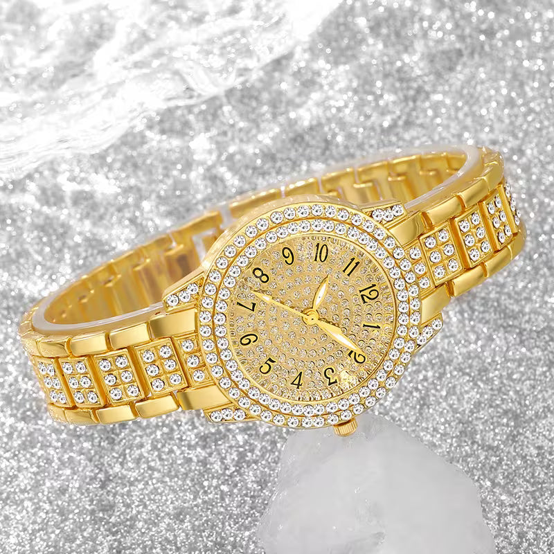 6-teiliges luxuriöses und stilvolles Damen-Quarzuhren-Set