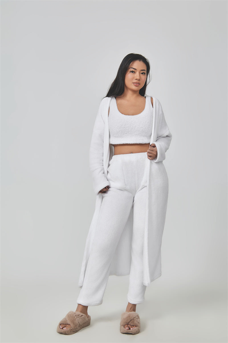 Ensemble de pyjama douillet, 3 pièces
Loungewear femme, doux et chaud