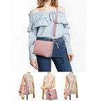 Damen Geldbörse und Handtasche 3-teiliges Taschenset Quasten Tragetasche Clutch Umhängetasche Henkeltasche