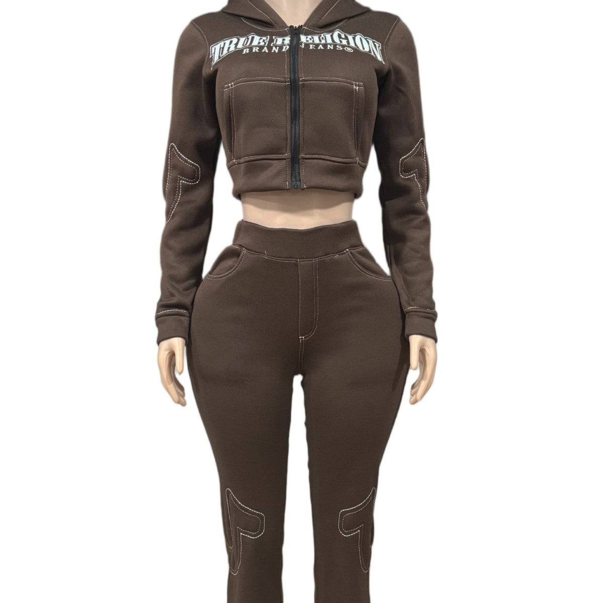 Lässiges bedrucktes sportliches Sweatshirt Modisches Damenoutfit