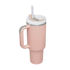 40 oz Becher mit Griff und Strohhalm, isoliert, auslaufsicher, Vakuum-Kaffeetasse aus Edelstahl mit Deckel, konischer Becher, Geschenke für Valentinsliebhaber, geeignet für Auto, Fitnessstudio, Büro, Reisen