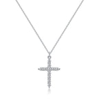 Modeschmuck Kreuz Voll Diamant Krone drehbare Halskette
