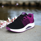Air permeable dance shoes with flying mesh
