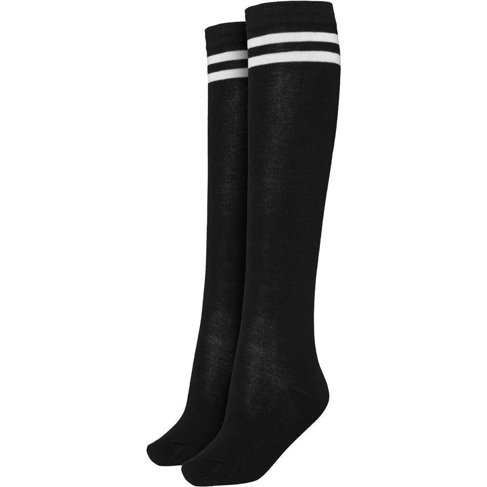 Chaussettes de collège basiques pour femme en noir ou blanc