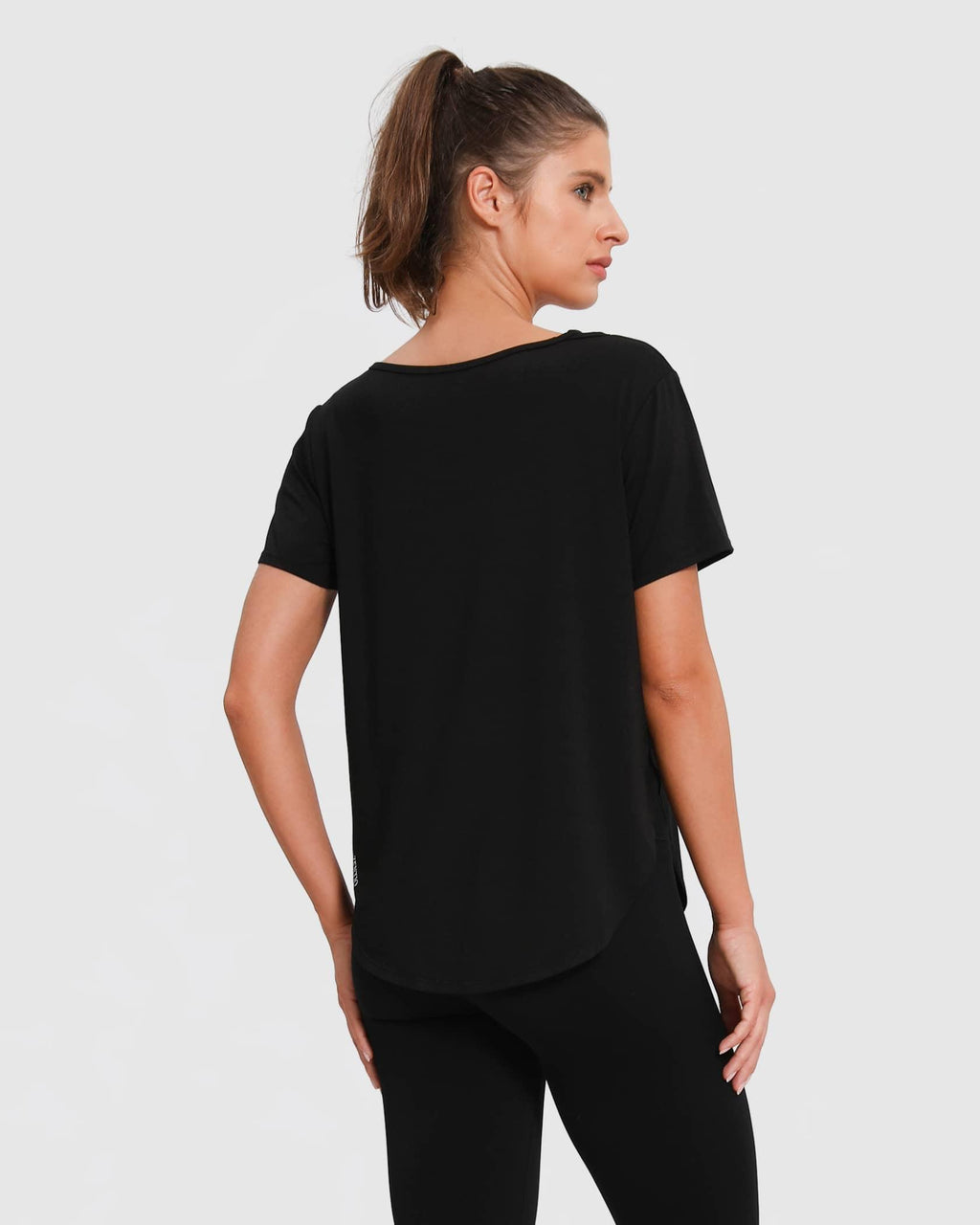 Chemise ultra-douce avec découpes - Noire
