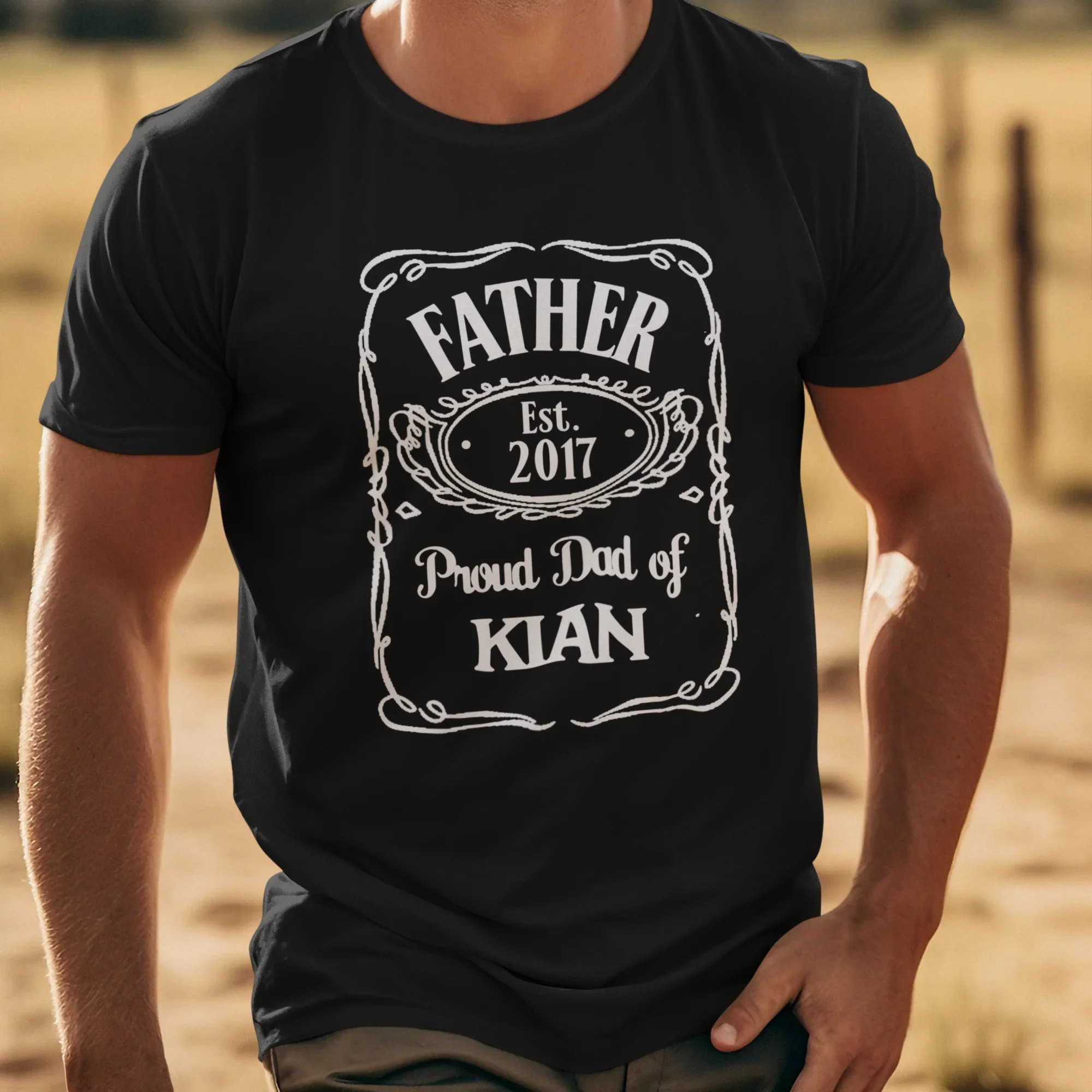 PAPA T-Shirt JACK DANIELS STYLE personalisiert