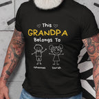 PAPA T-Shirt THIS DAD BELONGS TO personalisiert