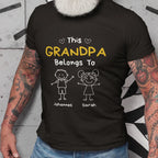 PAPA T-Shirt THIS DAD BELONGS TO personalisiert