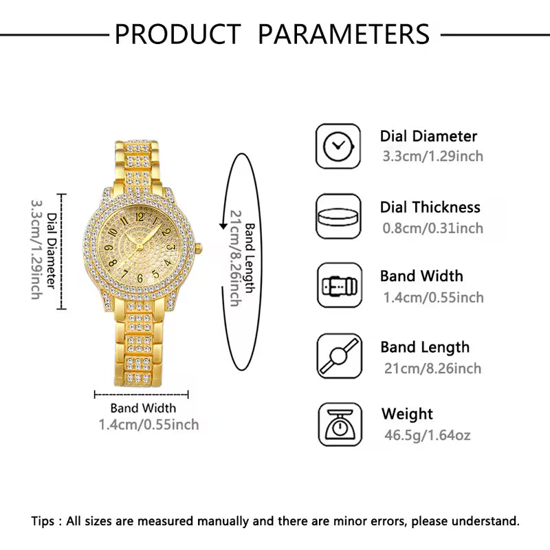 6-teiliges luxuriöses und stilvolles Damen-Quarzuhren-Set